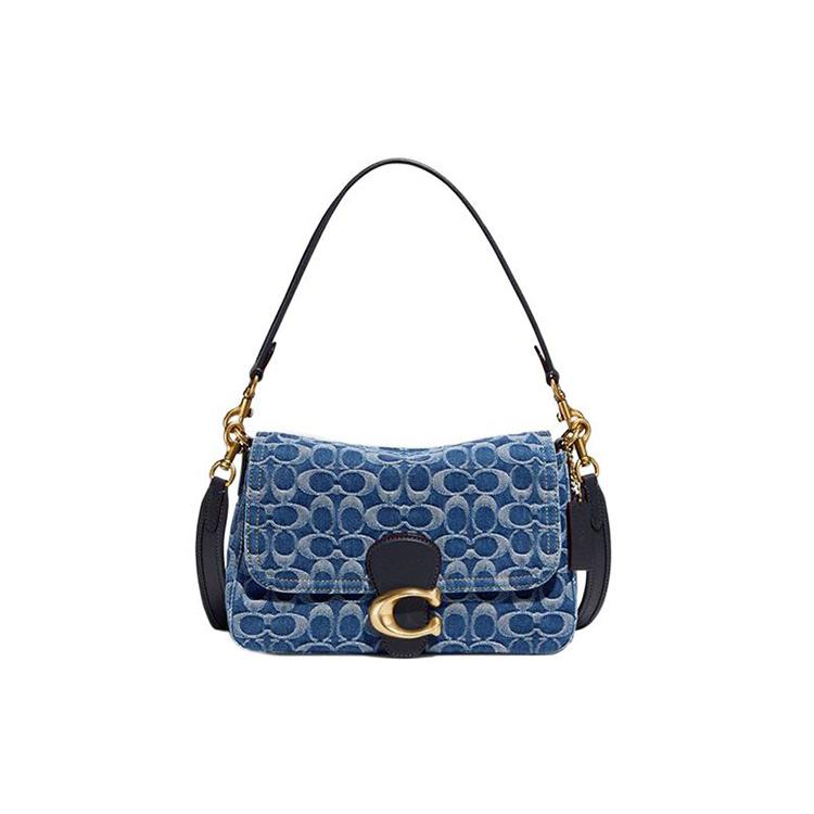 New COACH Tabby Fabric Shoulder Bag Handbag Crossbody Bag Shoulder Bag Women's Denim Blue CA105-B4UDF