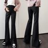 High-Waisted Maternity Flare Pants - Trendy, Loose, Split Wide-Leg Design for Comfortable Fit