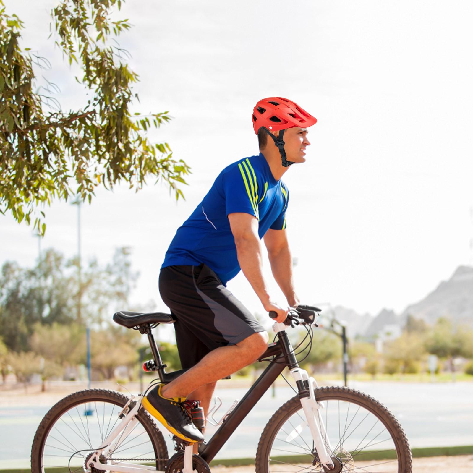 

Велосипедный шлем, снаряжение для горного велосипеда, цельный велосипедный шлем для бездорожья M арбуз красный