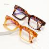 Luxury  Design Square Concave Frame Blue Light Women Farsightedness Reading Glasses Degrees 0 +1.5 +2.5 +3.5 +4.5 Eyeglass
