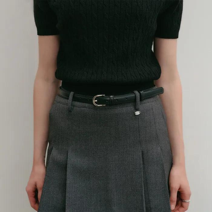 ELLE VEGAN LEATHER BELT_4colors