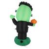 3.9ft Inflatable Green Monster with Pumpkin Big Eyes LED Lights Outdoor Yard Garden Lawn Holiday Par