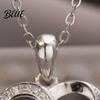 Colorful Stone Pendant Faux Crystal Heart Infinity Necklace Sparkly Rhinestone