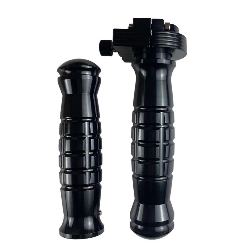 Motorcycle Modification Retro Aluminum Alloy CNC Handlebar with Large Oil Twist 22 Dual Throttle Handle Set,