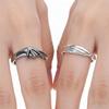2Pieces Personality Angel Devil Wings Open Ring for Men Women Adjustable Gift