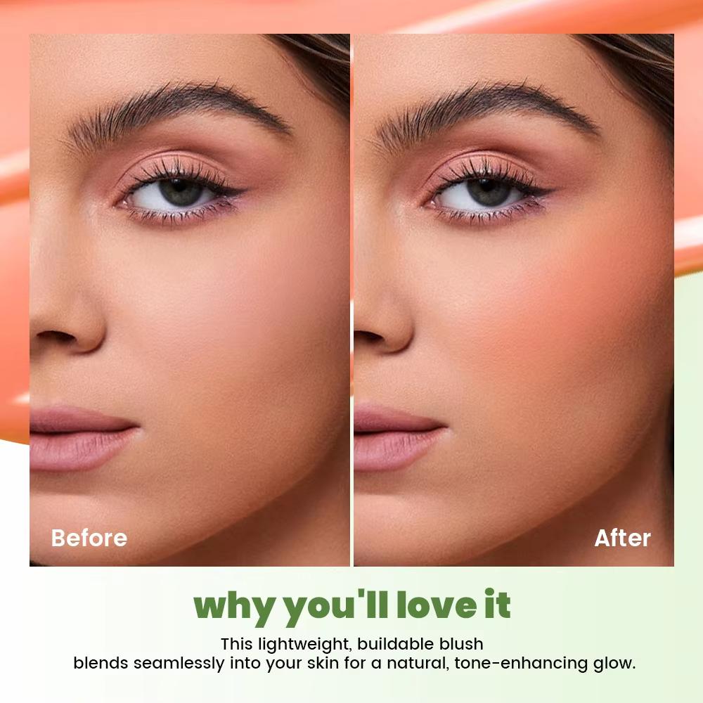 Pudaier 6 Colors Cushion Liquid Blush & Highlighter - Waterproof Long Lasting Cheek Makeup, Natural Glow Blush Palette for Face