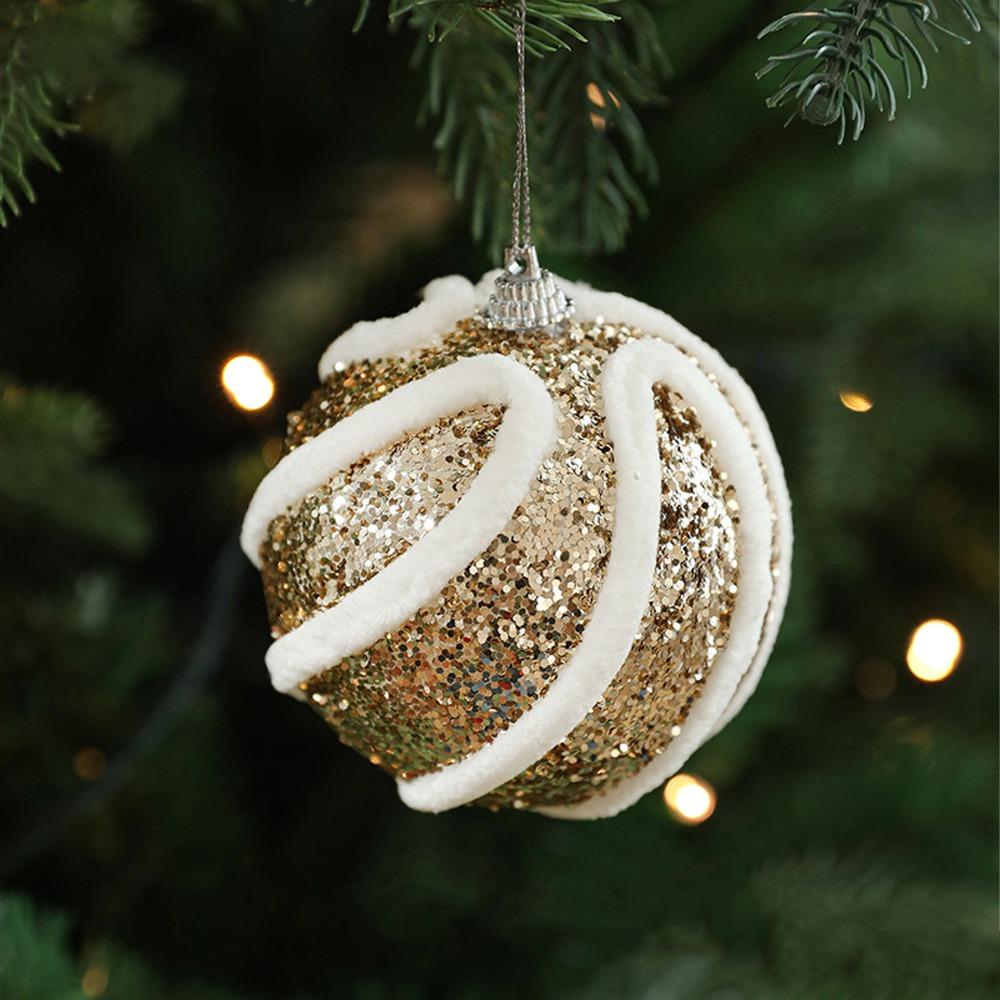 8cm Sequins Christmas Ball Pendant Cartoon Merry Christmas Tree Decor  Hotel Office Decor