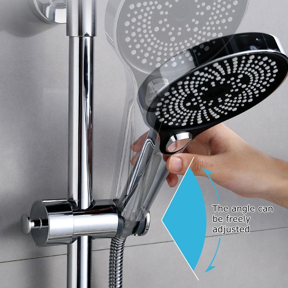 Rotatable Shower Head Holder Round Pipe Riser Rail Bracket  Hardware Bath Accessories