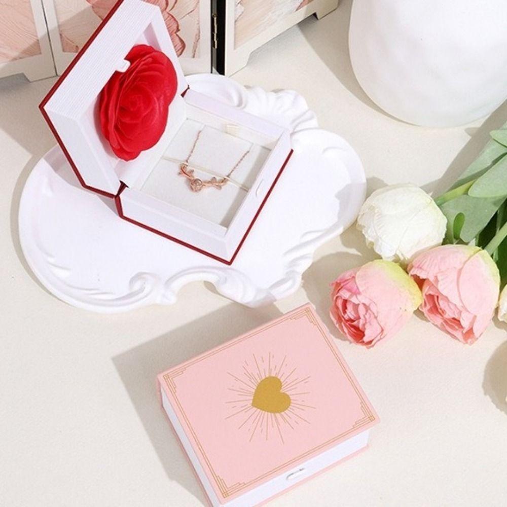 Romantic Jewelry Display Case Jewelry Packaging Ring Gift Box Fashion Jewelry Box Earrings