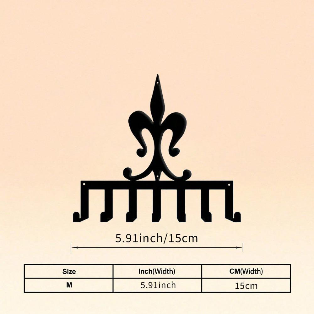 

Classic Floral Key Holder Metal Wall Art with 7 Hooks Practical Entryway Decor Gift for Homeowners TY-100910