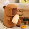 Toy Capybara Plush Animal Doll Shoulder Bag Chef Costume Children Holiday Gift