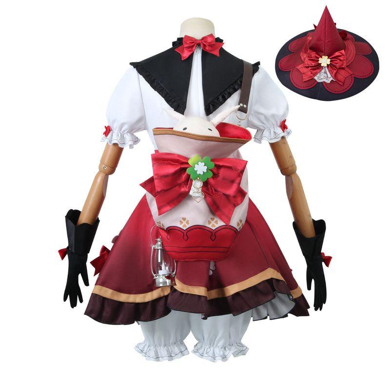 Genshin Impact Witch Klee New Skin Flower Star Candle Cosplay Costume Cute Witch Cosplay Game Outfit