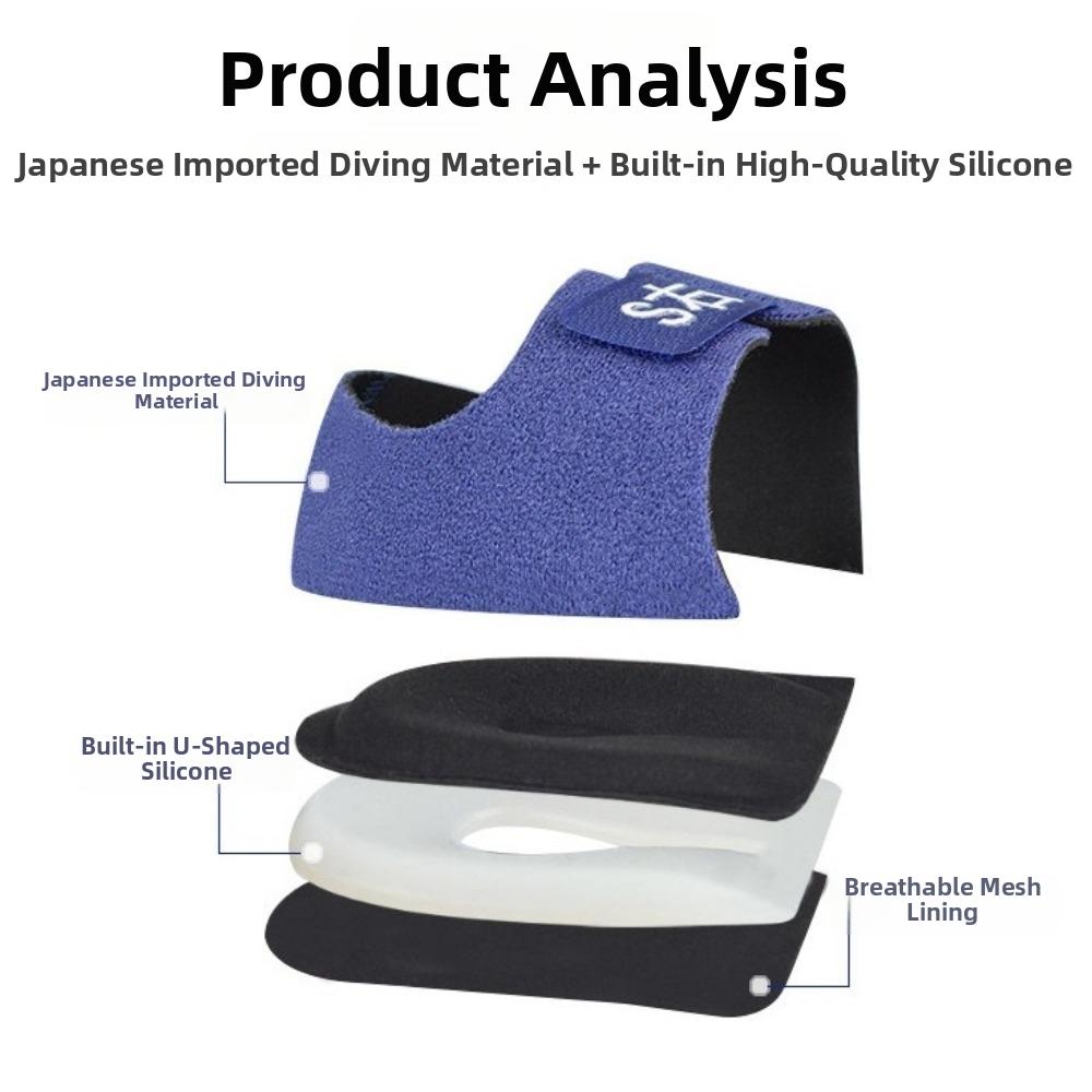 U-Shaped Silicone Gel Plantar Fasciitis Insoles Silicone Heel Protector for Foot Support