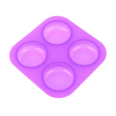 1 buc. 4 cavități din silicon matriță pentru săpun, bricolaj, artizanat, instrumente de decorare a prăjiturii, tavă, ușor de deformat, forme rotunde pentru săpun.
