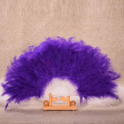 (Grande maison)Mariage Showgirl danse élégant grande plume pliant main ventilateur décor décalcomanie