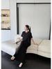 61035# Stylish Women's Over-the-Knee Slimming T-Shirt Dress - Simple, Modern, Short-Sleeved, and Loose-Fitting