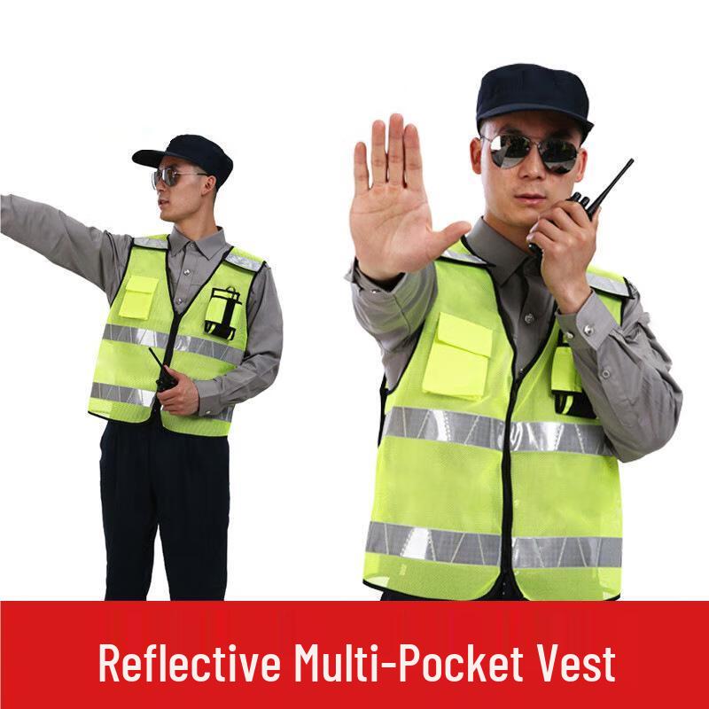 

Fluorescent Reflective Safety Vest L