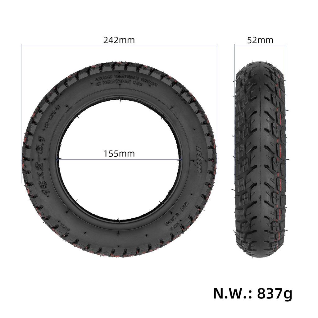 ULIP 10*2-6.1 Offroad Tubeless-Reifen für Xiaomi M365/Pro/Pro 2./1S/3 Roller 10 Zoll Roller Tubeless-Reifen Offroad Vakuumreifen