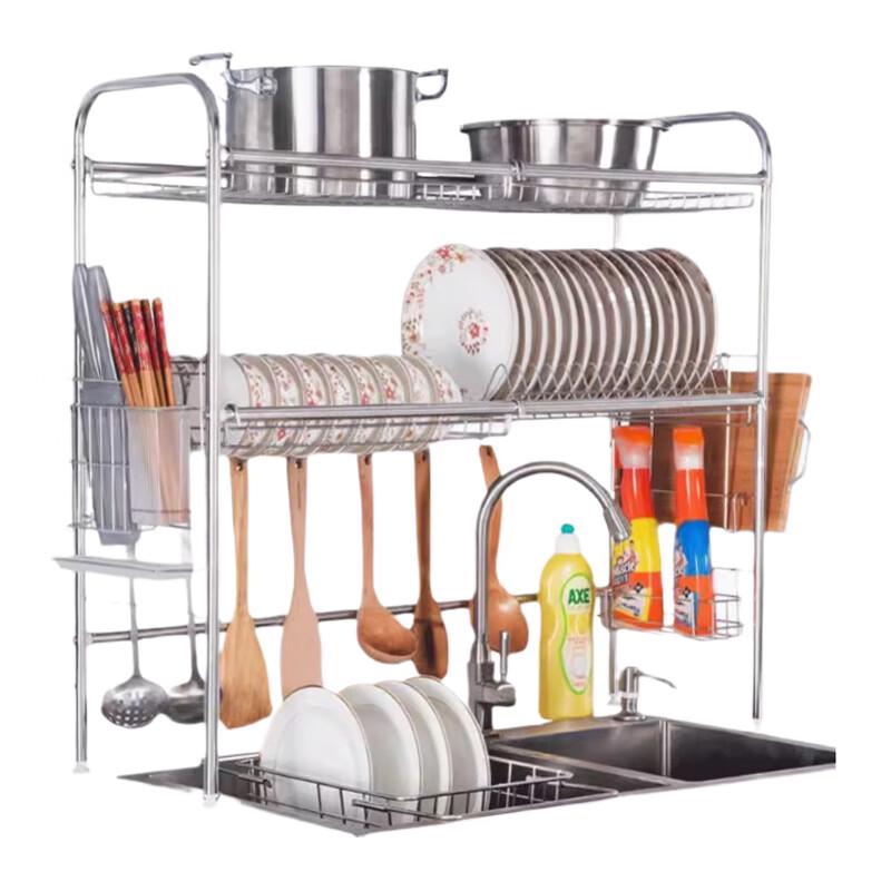 Double-Layer Kitchen Sink Dish Drying Rack