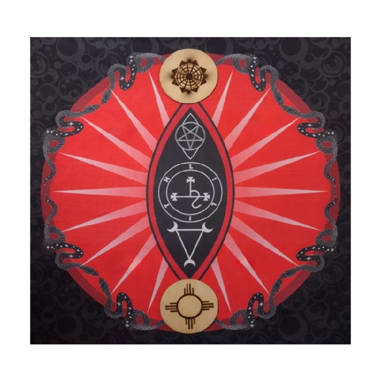 Symbol Snake Astrology Tablecloth Altars Cloth Square Divinations Card Table Cloth Witchcrafts Deck Cloth Enduring