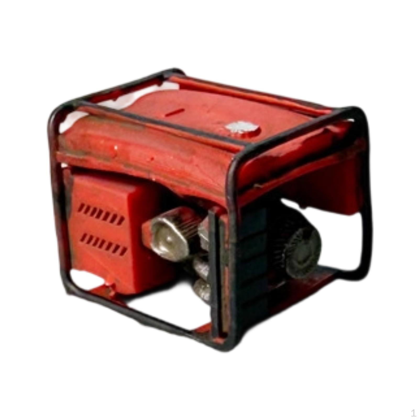 

1/64 Scale Miniature Generator Red Simulation Prop for Automotive Shop Garage Tool Scene Display