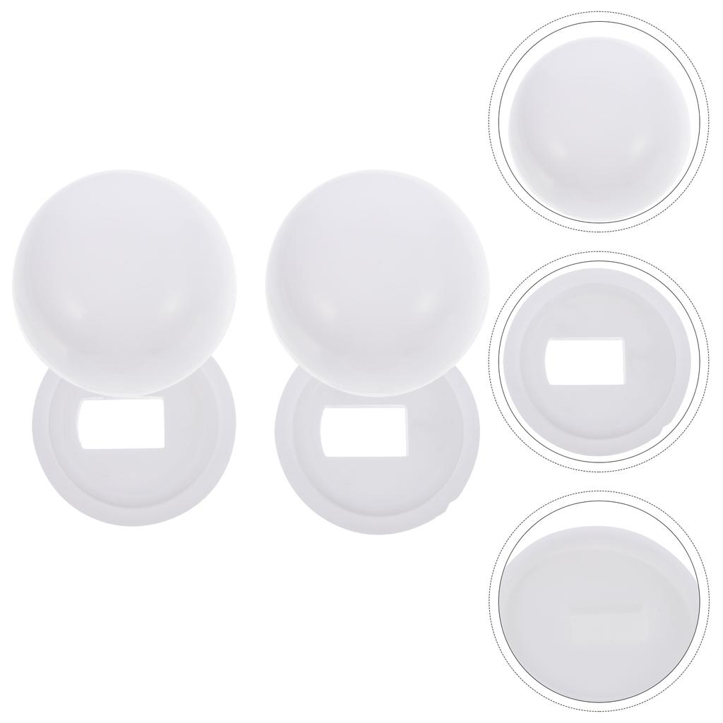 3 Pares de Accesorios para Asiento de Inodoro Ferretería Tapas para Tornillos de Inodoro Cubierta Lisa para Tornillo Tapas de Plástico para Suelo