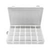 Charmoon Parts Box with 24 Clear Compartments and Removable Dividers for Small Items, Parts, and Tools