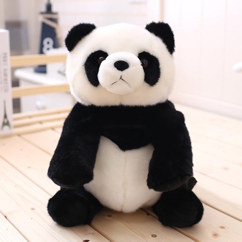 

Girls Boys Plush Adjustable Schoolbags Kindergarten Plush Backpack Children Gifts Panda Backpacks Outing and Playing PP Cotton Filling Animal Bag 37x22cm