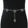 Delicate Rhinestone Dangle Waist Chain Alloy Shinning Body Chains Summer Body Jewelry Accessories for Women and Girls