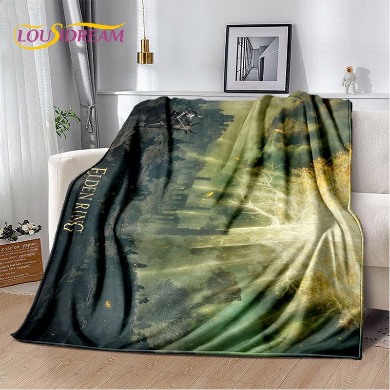 Elden Ring 3D Printed Game Gamer Soft Plush Blanket,Flannel Blanket Throw Blanket for Living Room Bedroom Bed Sofa Picnic Cover