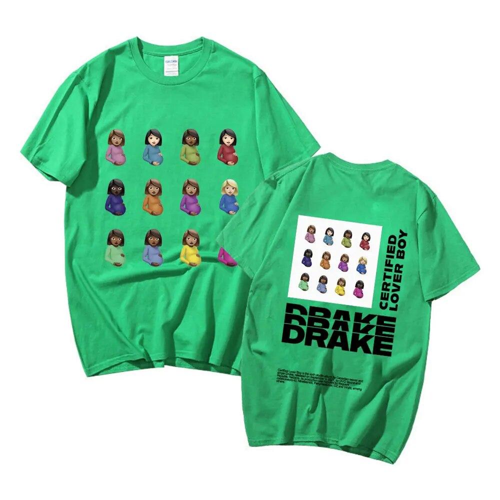 Rapper Drake New Oversized T Shirt Certified Lover Boy Album Print T-shirt Unisex Hip Hop Casual Funny T Shirts Unisex Streetwear