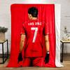 A player in a red jersey with "Luis Díaz" and the number 7 on the back. for all seasons blanket lunch break throw gift