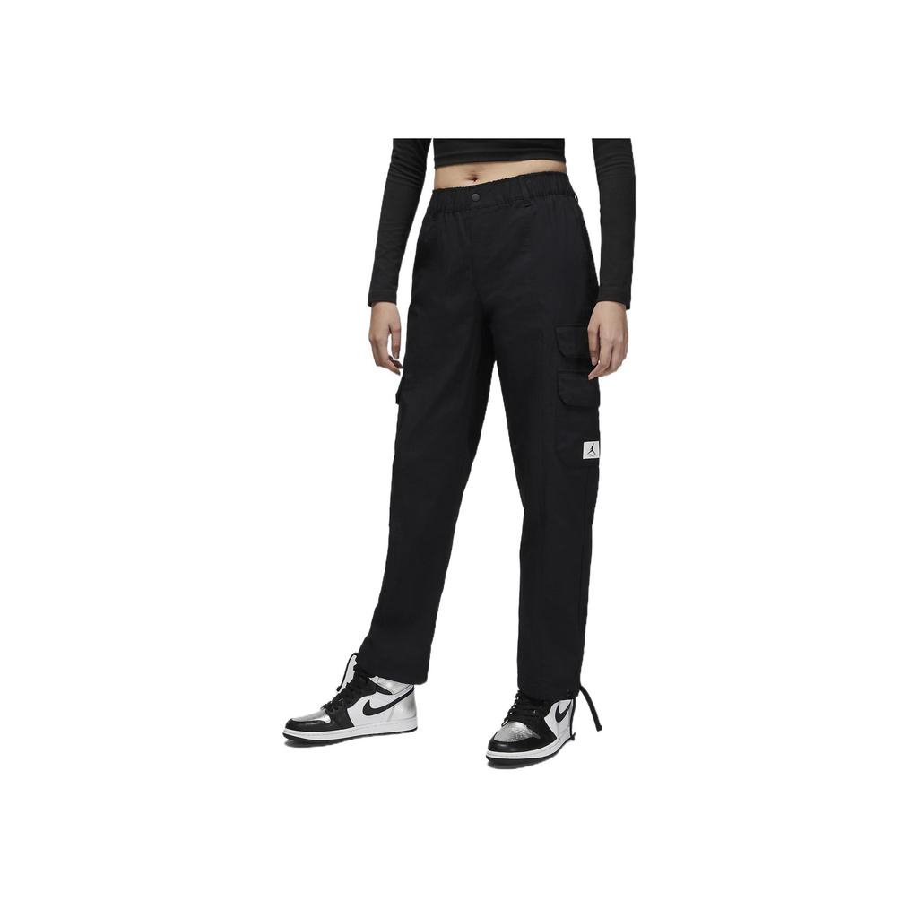 Jordan Flight Chicago Logo Patch Pocket Straight Leg Cargo Pants Women Bottoms Black DQ4624-010
