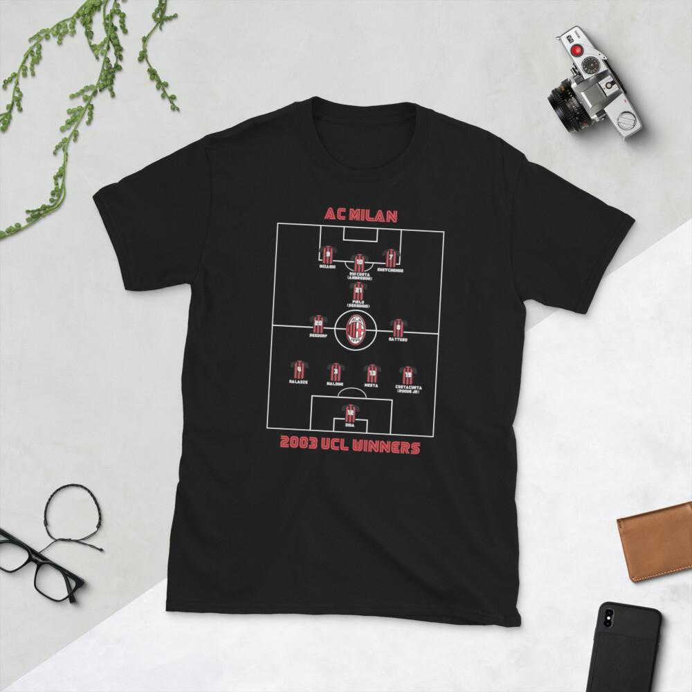 Футбольная футболка AC Milan победители Лига чемпионов 2003 Италия Унисекс L