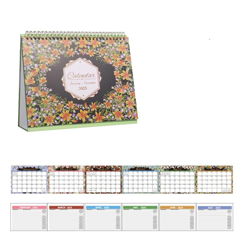 Countdown English  Desk Calendar Efficient Scheduling Table  Planner Calendar  Office Supplies