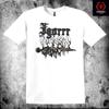 Vintage LAIBACH Band Kurzarm Schwer Baumwolle Weiß Volle Größe Herren T‑Shirt
