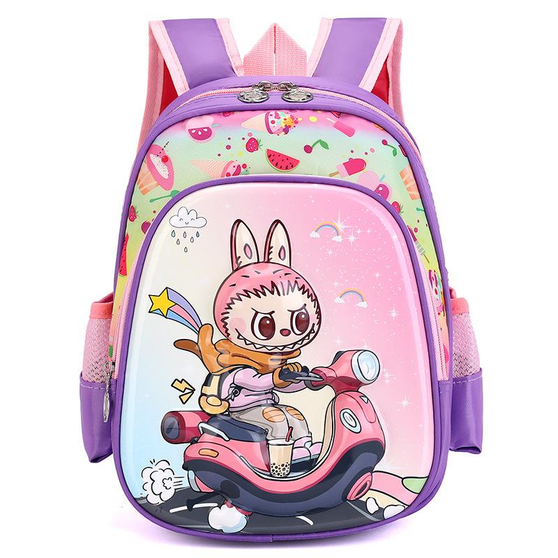 12-inch Schoolbag Boy Backpack 3D Three-dimensional Hard Shell Pull Cloth Cartoon Cute Girl Student Bag CLE