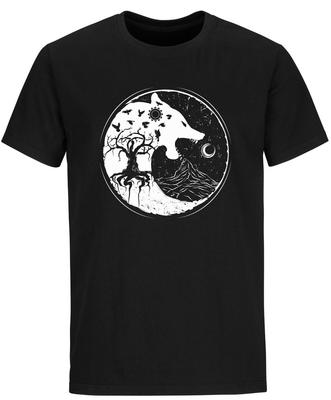 T-shirt Vichinghe Lupo Corvo T-shirt Norrena Odino Vichingo Thor Ragnarok Magliette Vichinghe