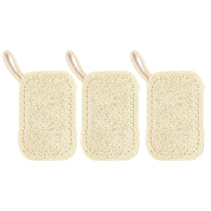 6pcs Natural Luffa Dish Towel Washing Cloth Sponge Loofah Scrub Pad Dish Pot Oil Stain Removing Scrubber Kitchen Clean Brushes P