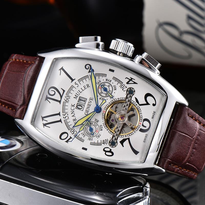 

Мужские механические повседневные часы с маховиком и спиральной короной, одной складной застежкой и указателем