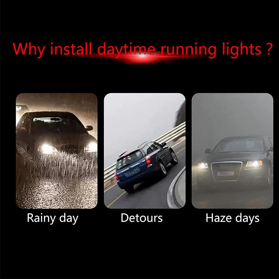 LED Daytime Running Light Strips LED Car Hood Lights DRL Auto Headlight Strip Flexible Waterproof Drl Led Lamp
