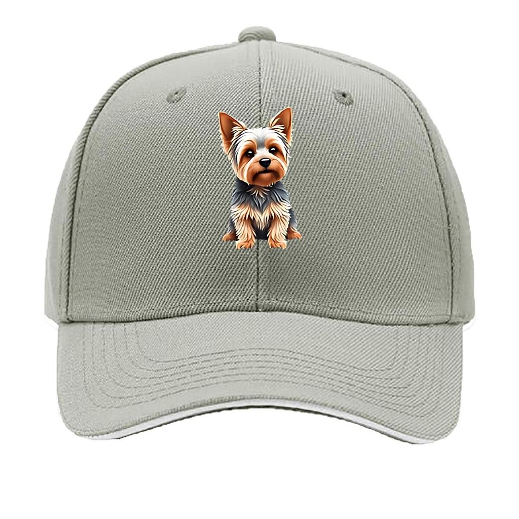 Lifelike Yorkshire Terrier Plush Toy Hip Hop hat Fashion Outdoor Sports Sandwich Baseball Cap