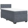 Maison Exclusive - Sommier à lattes de lit et matelas Gris foncé 90x190 cm Velours