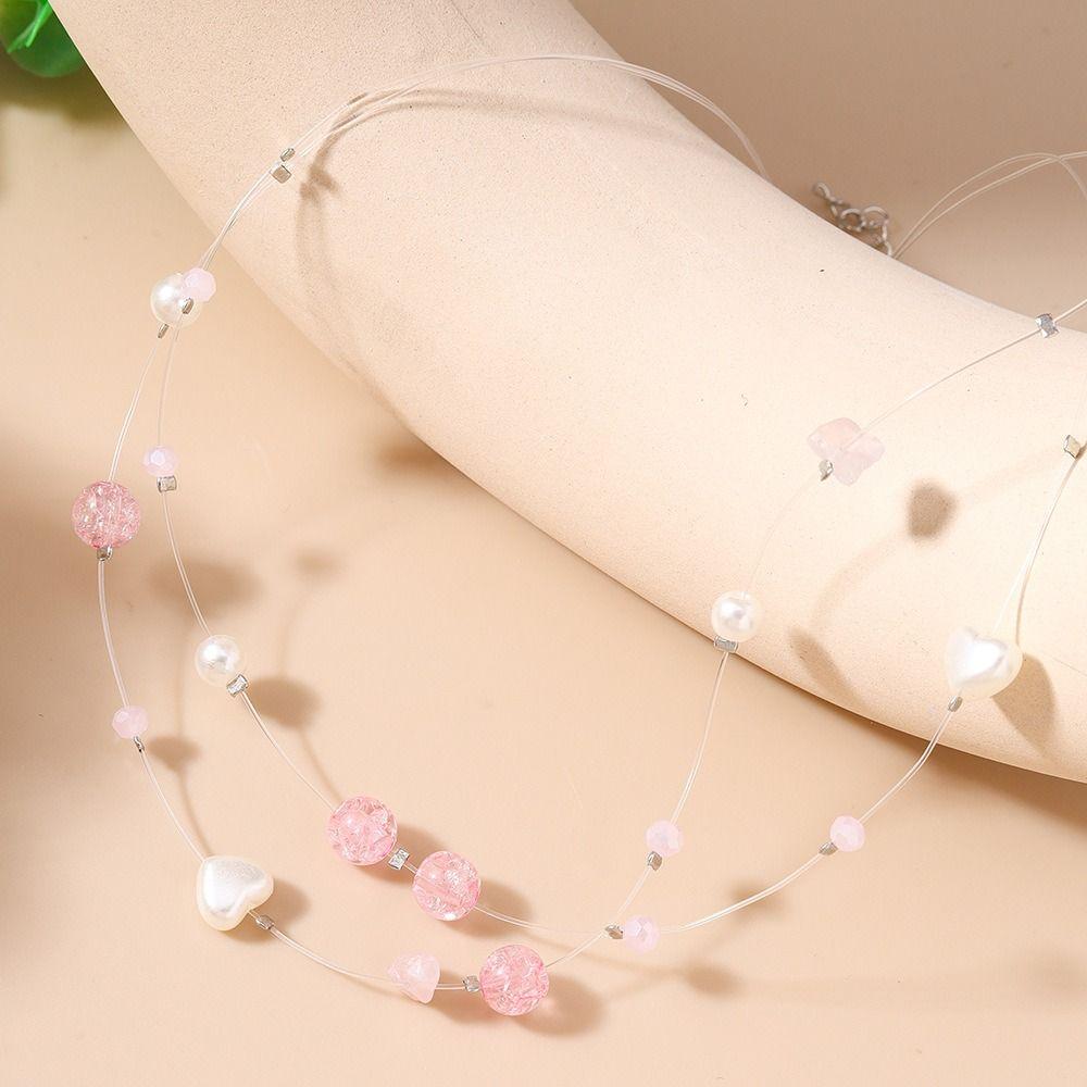 Hypoalergenní Přírodní Kámen Boho Korálky Bohemian Styl Nastavitelná Délka Choker Náhrdelník Vícevrstvé Dámské Šperky Svatba