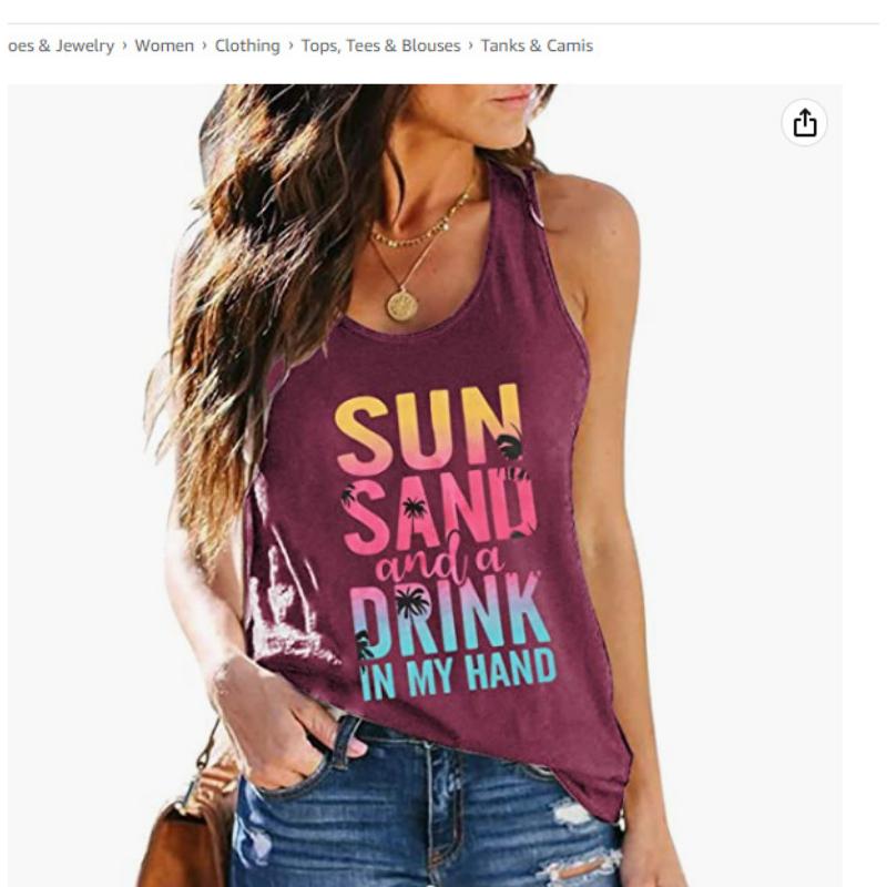 Women's Summer Sleeveless Tank Top, Colorful Pineapple Sunglasses Print Loose Casual Vacation Beach Vest T-shirt