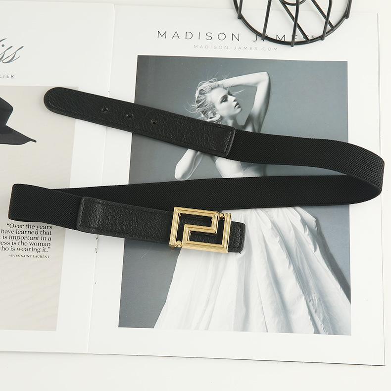 Elastic Elastic Coat Belt Accessories Decorative Dress Suit Waist Seal Women Autumn Winter Tide Summer Black