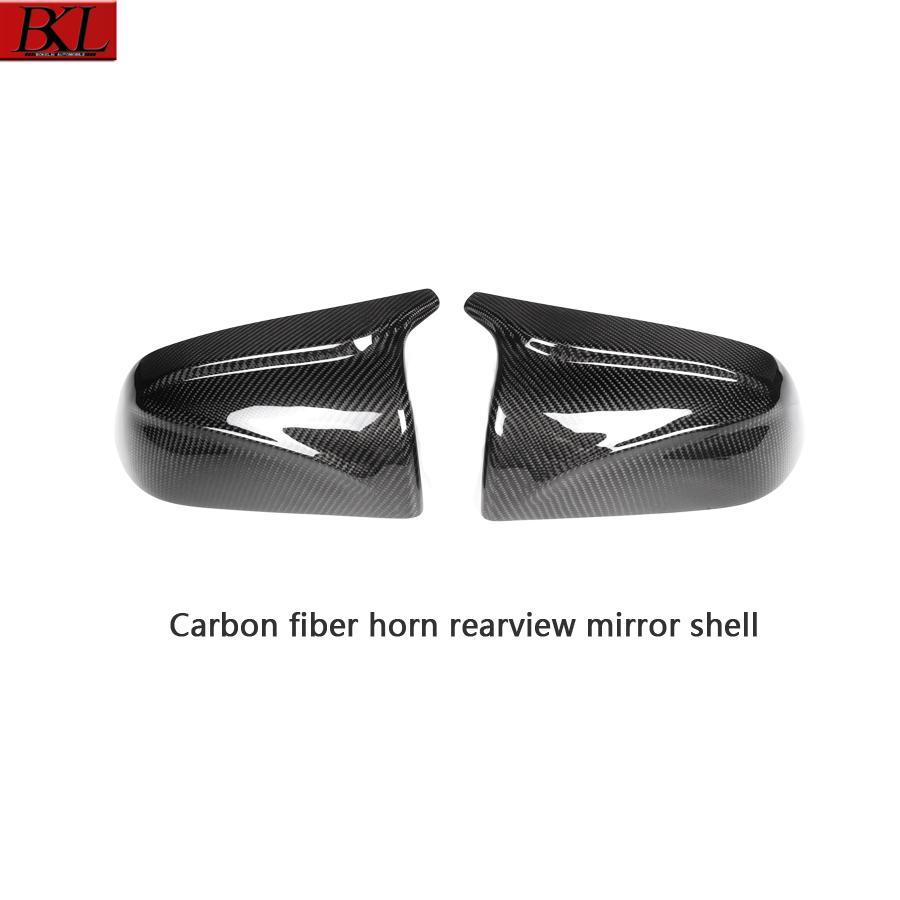 SGD4  For Tesla Model 3 Carbon Fiber Mirror Cover Car Rearview Mirror Housing Black Glossy Finish Modification and Upgrade Body Kit