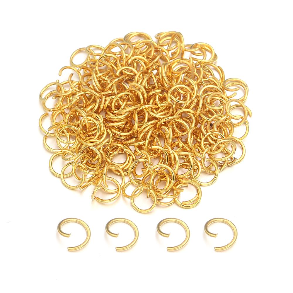 

50-200pcs/lot 4/5/6/7/8/10/12/14mm Metal Open Jump Rings Open Single Loops Split Ring Connectors For DIY Jewelry Making Findings 0.6x4mm 200pcs золотой