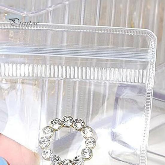 20/40 Pcs Transparent Jewelry Storage Bags Dustproof Moisture-proof Antioxidation Waterproof Earrings Rings Necklace Storage Pouches with Storage Box