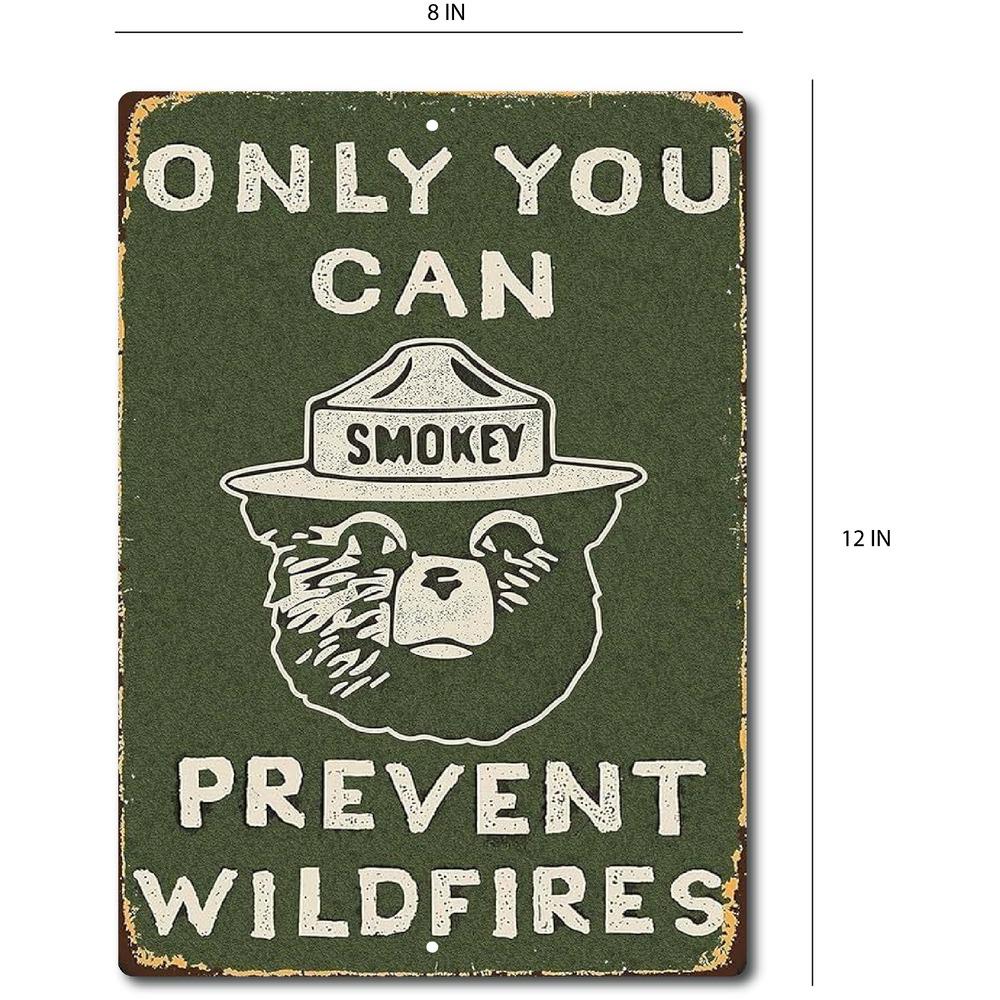 Smokey Bear Sign The the Forest SMOKEY BEAR THE Vintage Look Prevent SIGN Tin